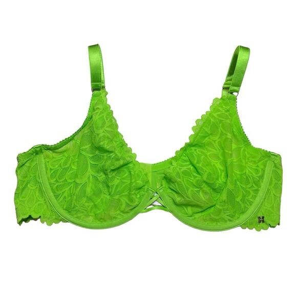 Savage X Fenty Savage Not Sorry Ultra Demi Unlined Lace Bra Kelly Green - Picture 1 of 3